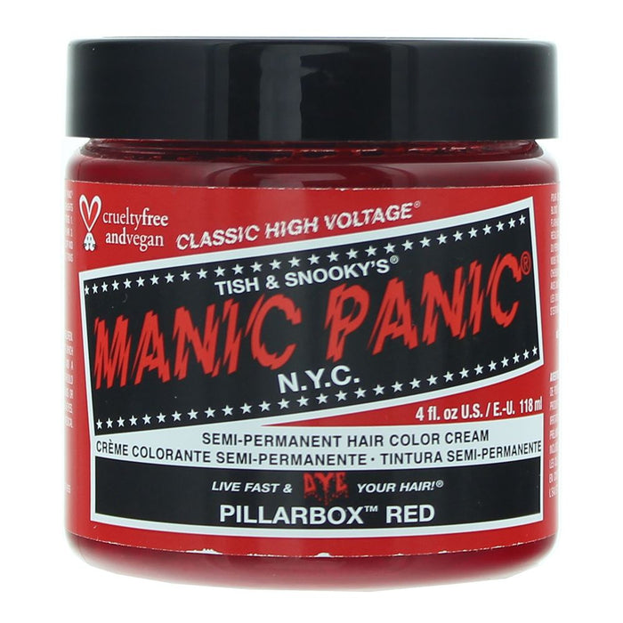 Manic PanicHV Pillarbox Red Semi-Permanent Hair Color Cream 118ml For Women
