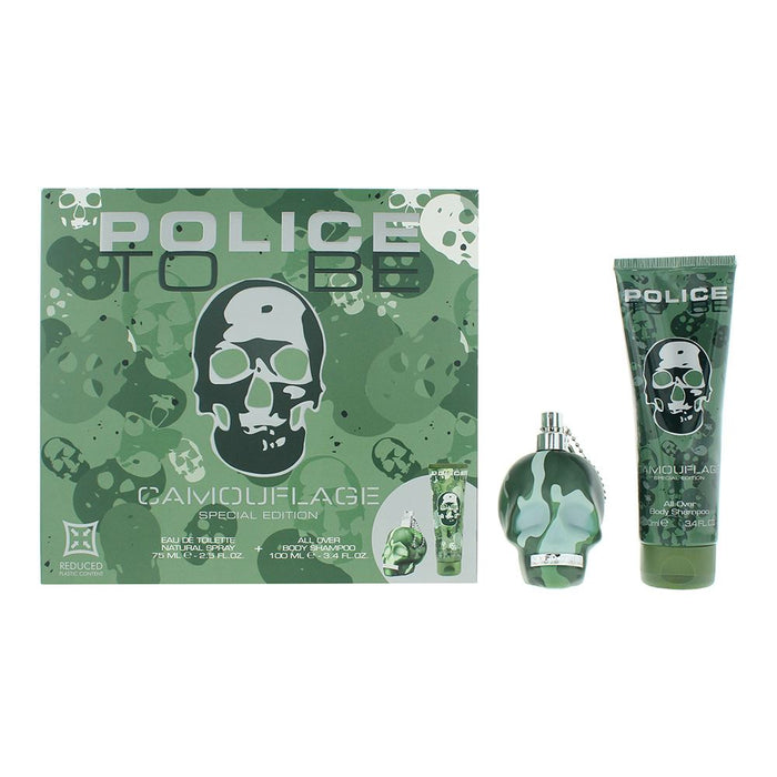 Police To Be Camouflage 2 Piece Gift Set: EDT 75ml - Body Lotion 100ml For Men