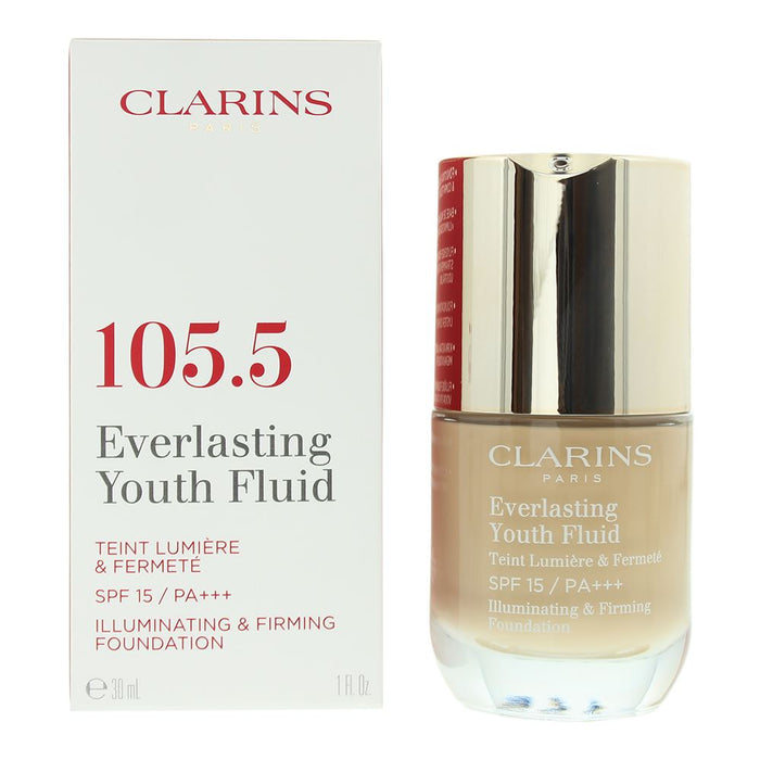 Clarins Everlasting Youth Fluid 105.5 Flesh Foundation 30ml For Women