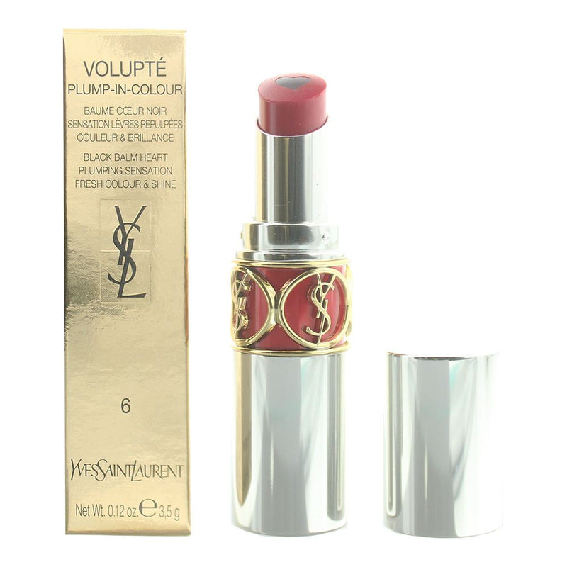 Yves Saint Laurent Volupte Plump-In-Colour 06 Lunatic Red Lip Stick 3.5g Women