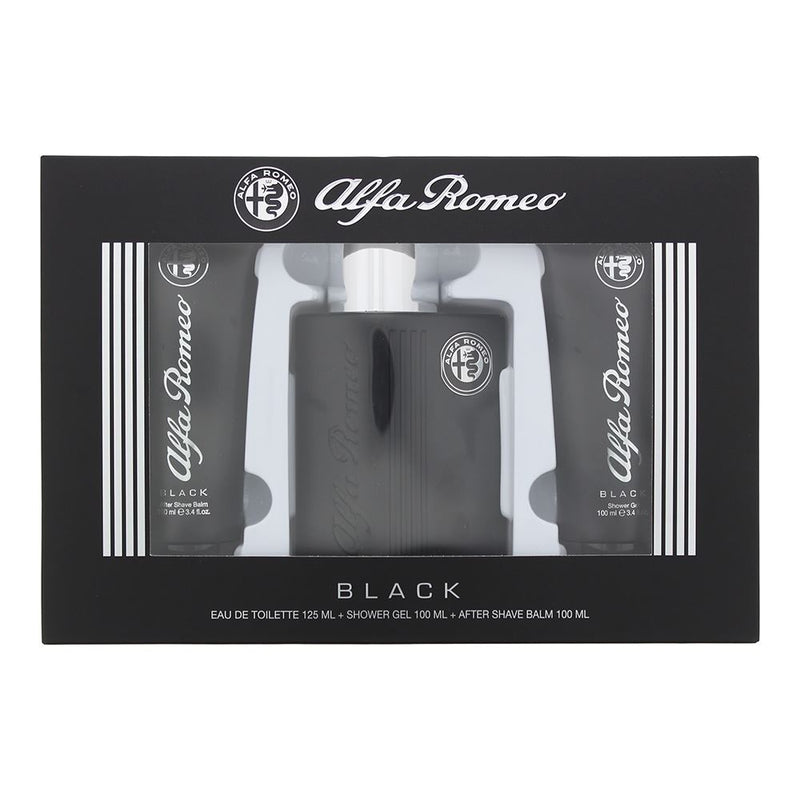 Alfa Romeo Black 3 Piece Gift Set For Men