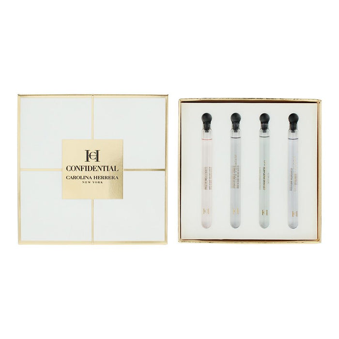Carolina Herrera Confidential 4 Piece Gift Set: EDT 4ml Mini Set For Unisex