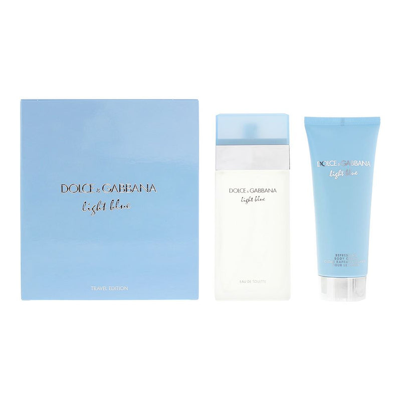 Dolce & Gabbana Light Blue 2 Piece Gift Set: EDT 100ml - Body Cream 100ml
