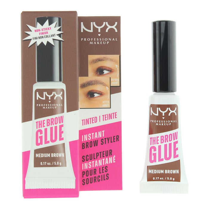 NYX The Brow Glue Medium Brown Brow Gel 5g For Women