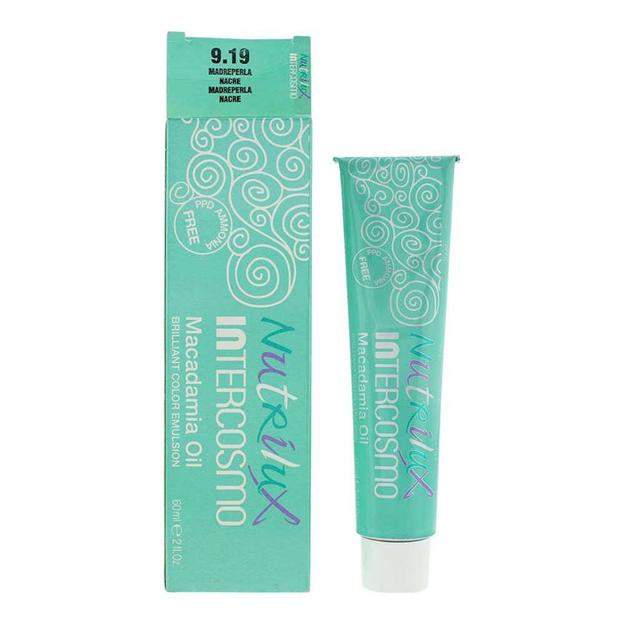 Intercosmo Nutrilux Macadamia Oil 9.19 MADREPERLA Hair Colour 60ml For Women