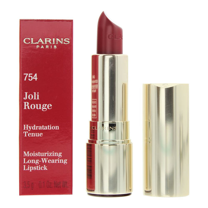 Clarins Joli Rouge 754 Deep Red Lipstick 3.5g For Women