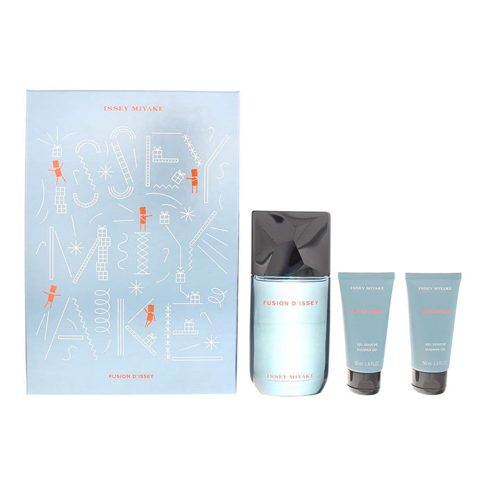 Issey Miyake Fusion D'Issey 3 Piece Gift Set: EDT 100ml - 2xShower Gel 50ml Men
