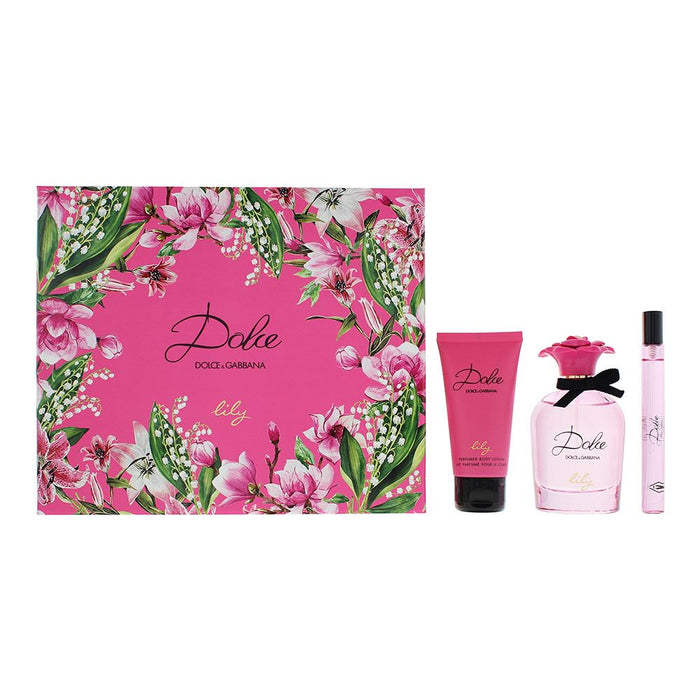 Dolce & Gabbana Dolce Lily 3 Piece Gift Set EDT 75ml -EDT 10ml -Body Lotion 50ml