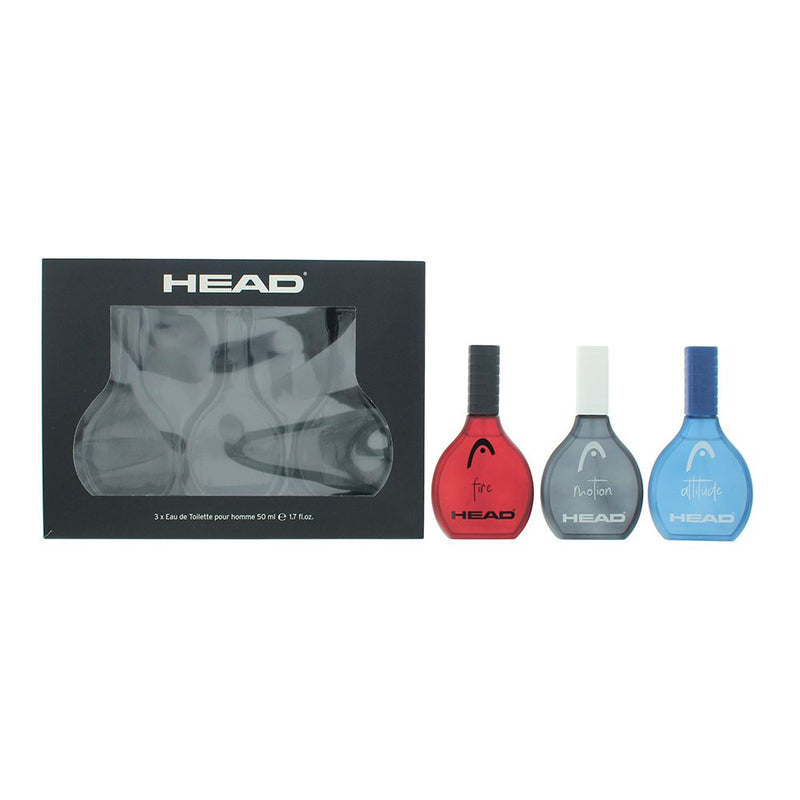 Head Men 3 Pcs Gift Set: Attitude EDT 50ml - Fire EDT 50ml - Motion EDT 50ml Men