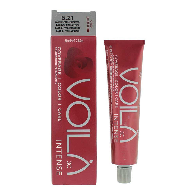 Intercosmo Voila Intense 5.21 LightBrown Iridesc Pearl HairColour 60ml For Women