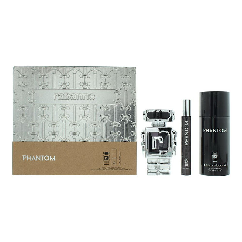 Paco Rabanne Phantom 3 Piece Gift Set For Men