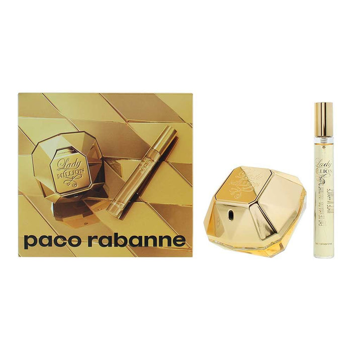Paco Rabanne Lady Million 2 Piece Gift Set: EDT 50ml - EDT 10ml For Women