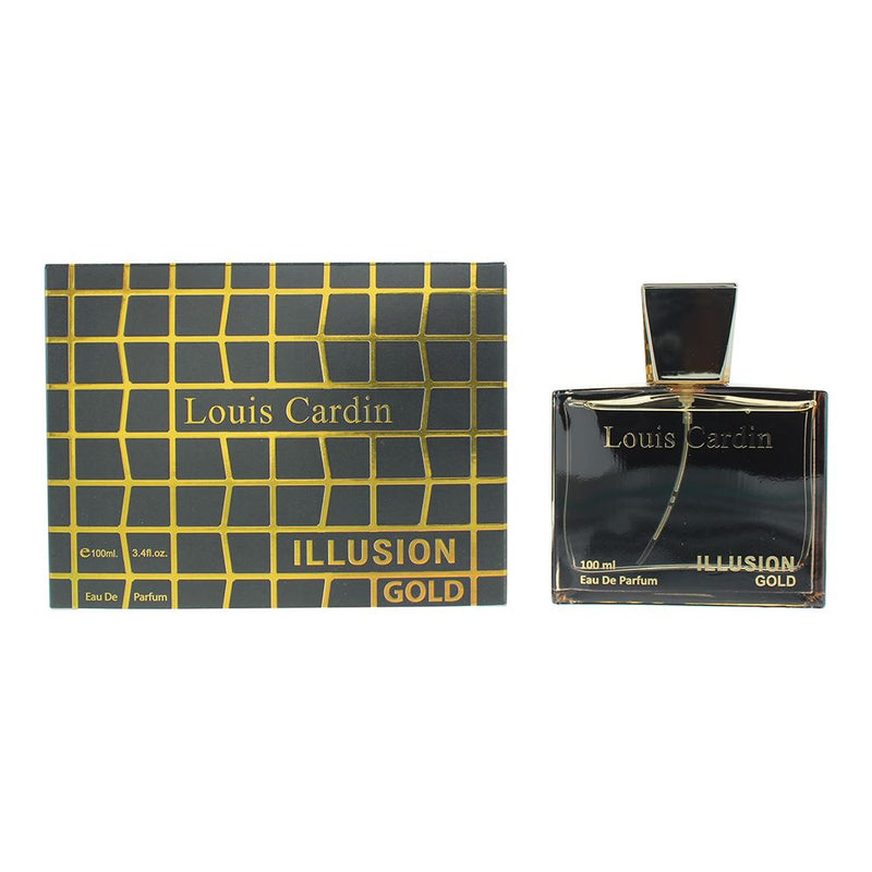 Louis Cardin Illusion Gold Eau de Parfum 100ml Spray For Her Him Brand NEW