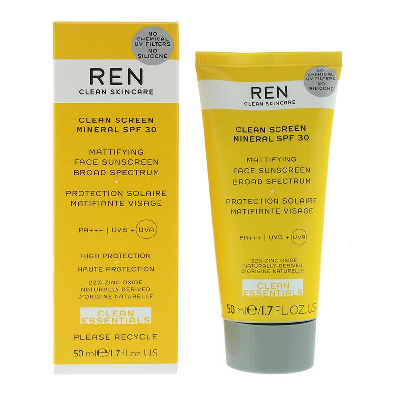 Ren Clean Skincare Clean Screen Mineral SPF30 Sun Screen 50ml For Women
