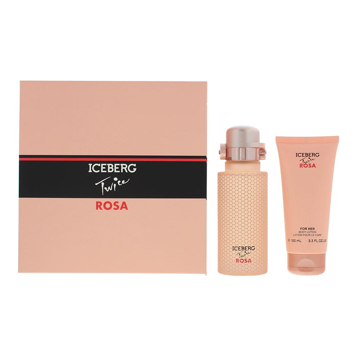 Iceberg Twice Rosa 2 Piece Gift Set: EDT 125ml - Body Lotion 100ml Women Spray