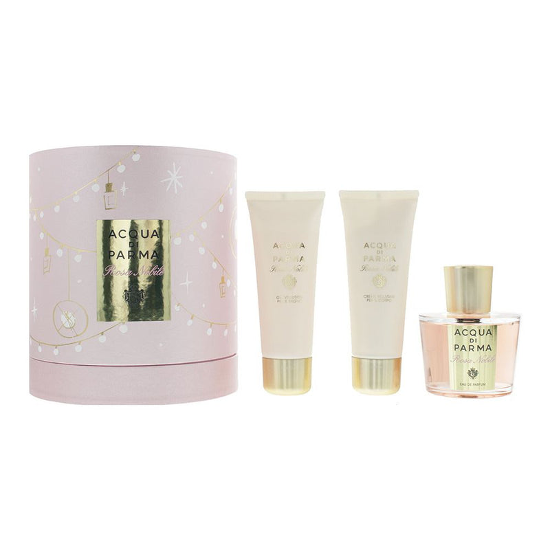 Acqua Di Parma Rosa Nobile Gift Set EDP 100ml - Body Cream 75ml - Bath Gel 75ml