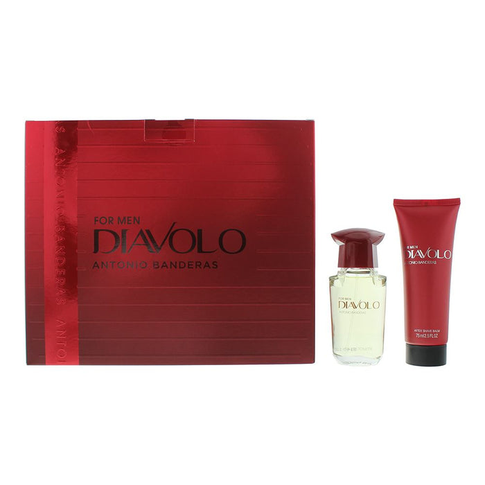 Antonio Banderas Diavolo 2Pcs Gift Set EDT 50ml - Aftershave Balm 75ml Men Spray