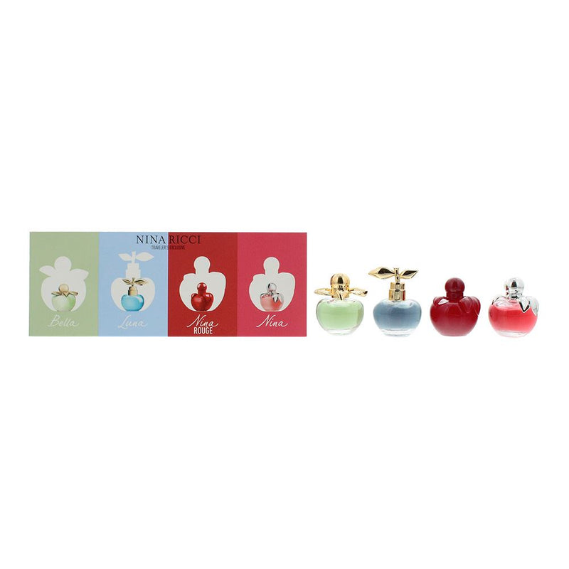 Nina Ricci 4 Piece MINI Set Eau de Toilette 4 x 4ml Bella Luna Nina Rouge Nina