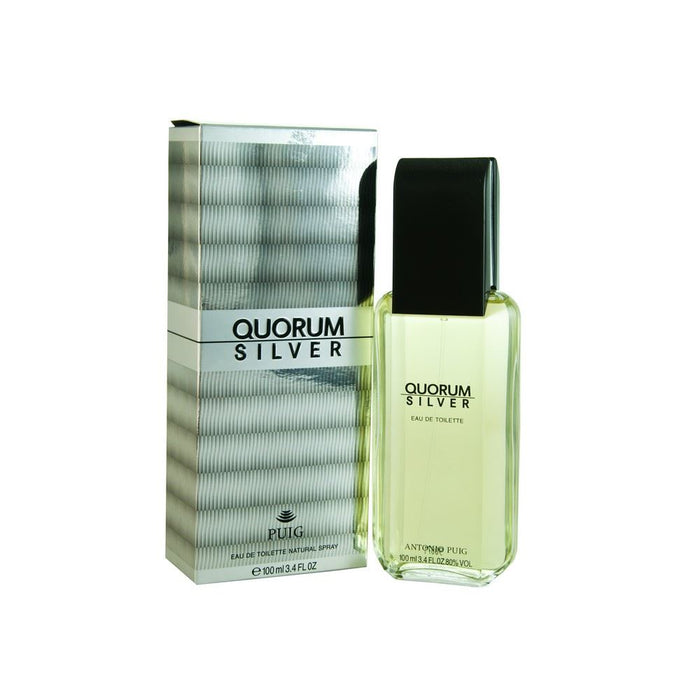 Antonio Puig Quorum Silver Eau de Toilette 100ml Men Spray