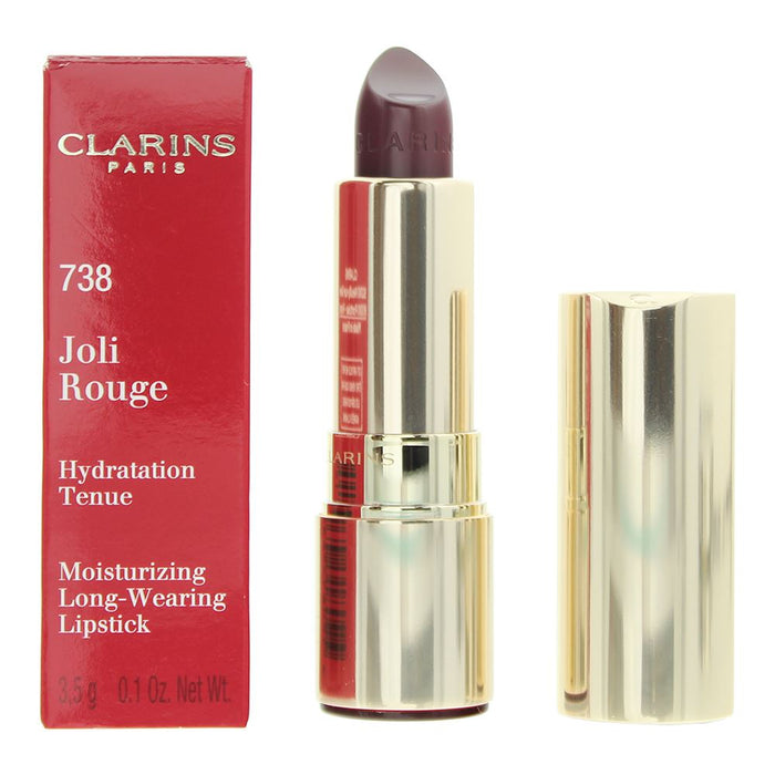 Clarins Joli Rouge 738 Royal Plum Lipstick 3.5g For Women
