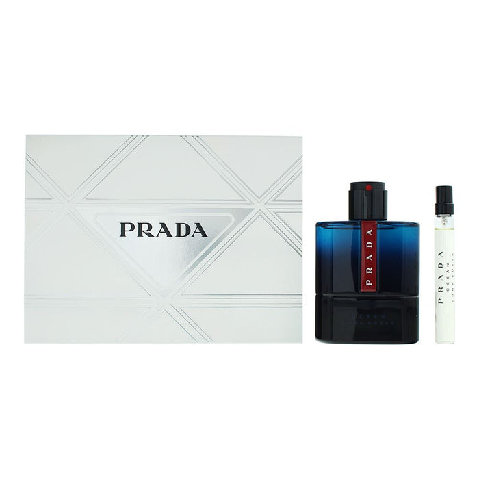 Prada Luna Rossa Ocean 2 Piece Gift Set: EDt 100ml - EDT 10ml For Men
