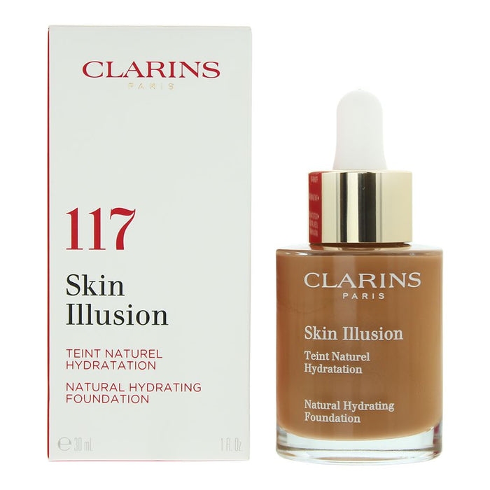 Clarins Skin Natural Hydrating Spf 15 117 Hazelnut Foundation 30ml For Women