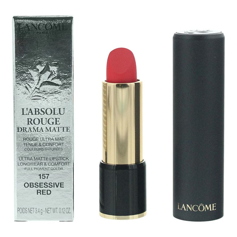 Lancome L'Absolu Rouge Drama Matte Obsessive Red 157 Lipstick 3.4g Women