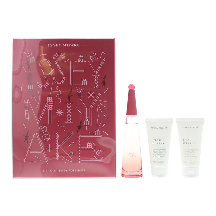 Issey Miyake L'eau D'issey Rose Rose EDP 50ml Shower Cream 50ml Body Lotion 50ml