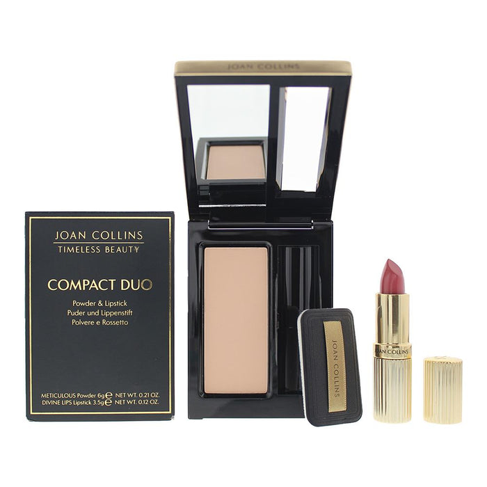 Joan Collins Compact Duo Powder 6G - Marilyn Cream Lipstick 3.5G For Women