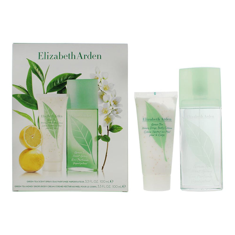 Elizabeth Arden Green Tea 2pc Gift Set EDT 100ml  Body Cream 100ml For Women