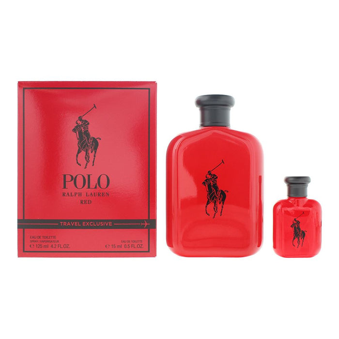 Ralph Lauren Polo Red 2 Piece Gift Set: EDT 125ml - EDT 15ml for Men