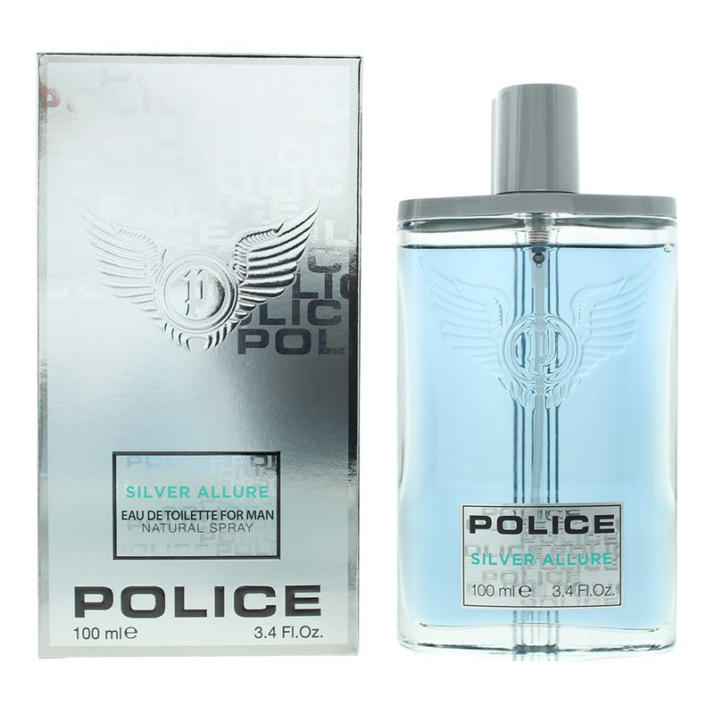 Police Silver Allure Eau de Toilette 100ml Spray For Men Brand NEW Him Brand NEW