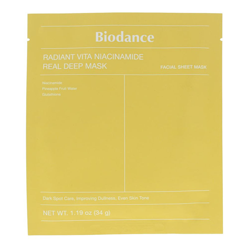 Biodance Radiant Vita Niacinamide Real Deep Mask Sheet 1 x 34g For Women