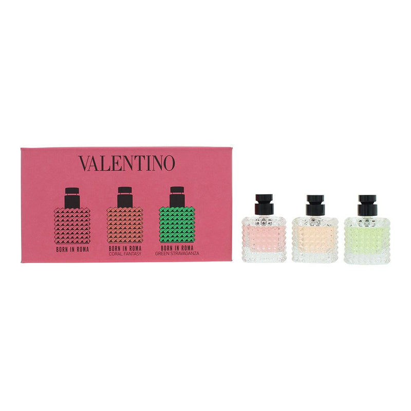 Valentino Born In Roma 3 Piece Gift Set : EDP 6ml  EDP 6ml  EDP 6ml For Women