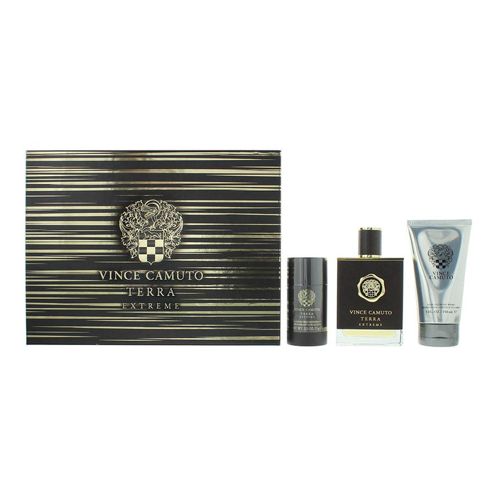 Vince Camuto Terra Extreme 3 Piece Gift Set Spray For Him Men