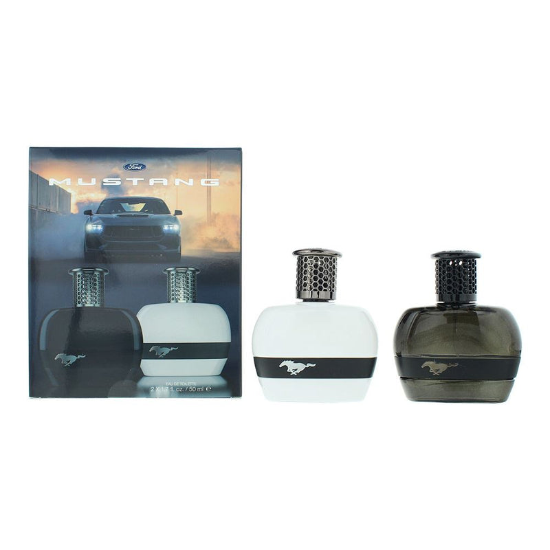 Mustang Black White 2 Piece Gift Set: EDT 2 x 50ml For Men