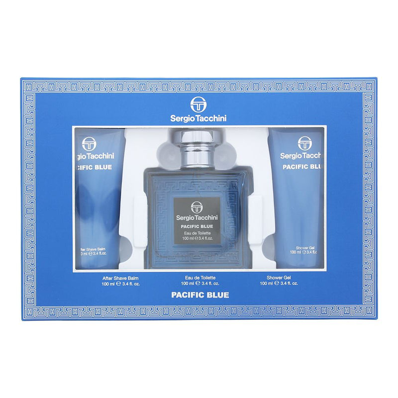 Sergio Tacchini Pacific Blue 3 Piece Gift Set For Men