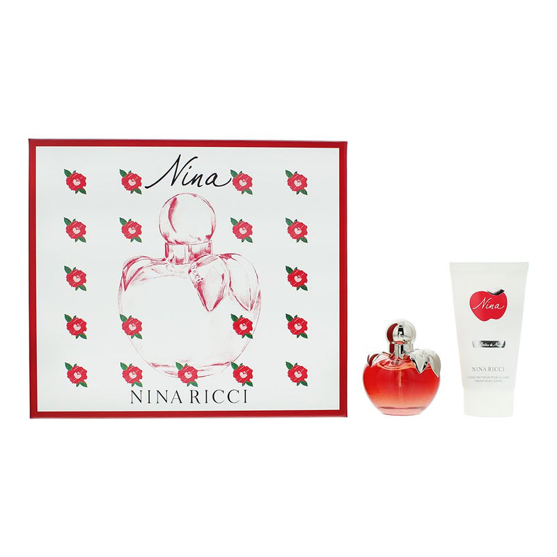 Nina Ricci Nina 2 Piece Gift Set: EDT 50ml - Body Lotion 75ml Women Spray