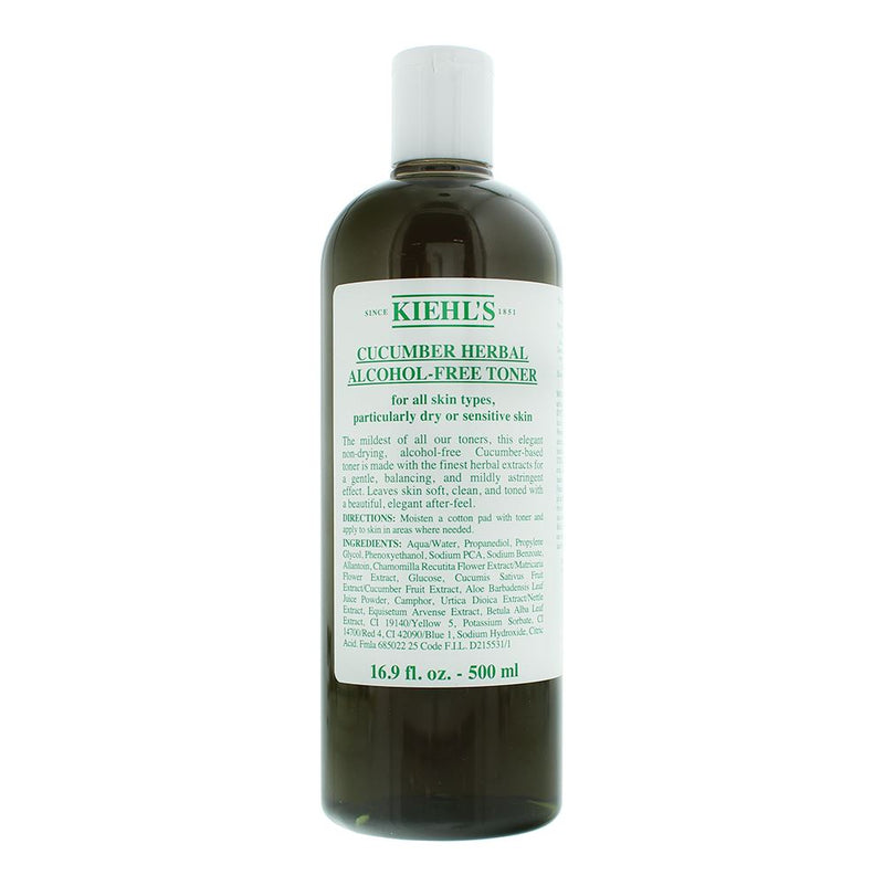 Kiehl's Cucumber Herbal Alcohol Free Toner 500ml For Women