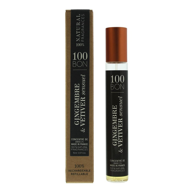 100 Bon Gingembre Vetiver Sensue Eau de Parfum 15ml Unisex Spray