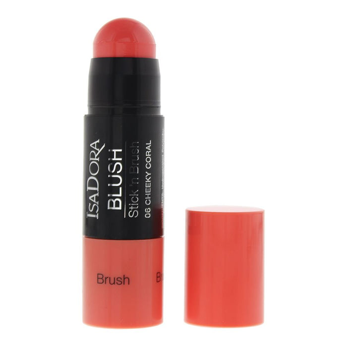 Isadora Blush Stick 'N Brush 06 Cheeky Coral Blush 7.2g For Women