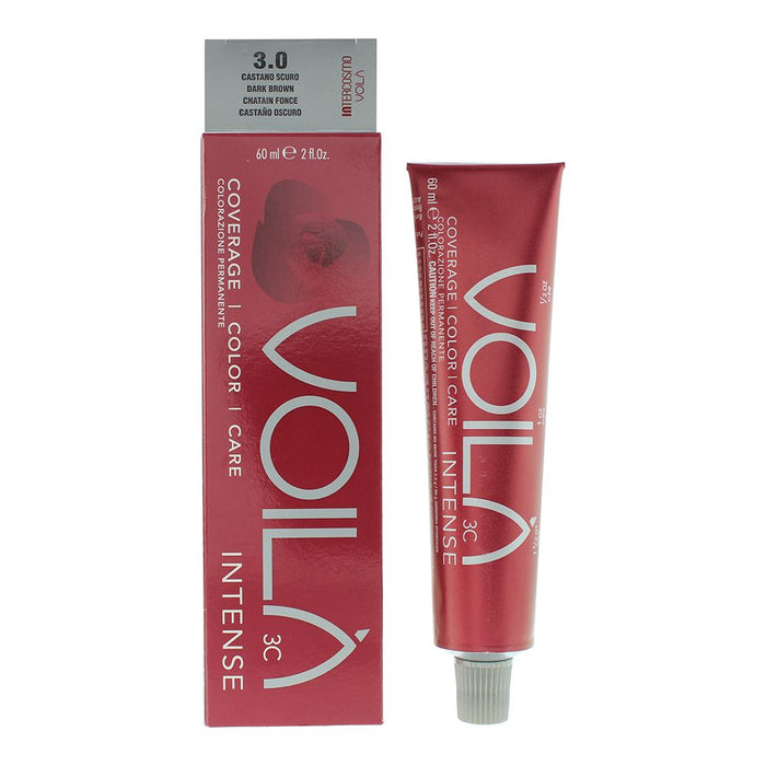 Intercosmo Voila 3C Intense 3.0 Dark Brown Hair Colourr 60ml For Women