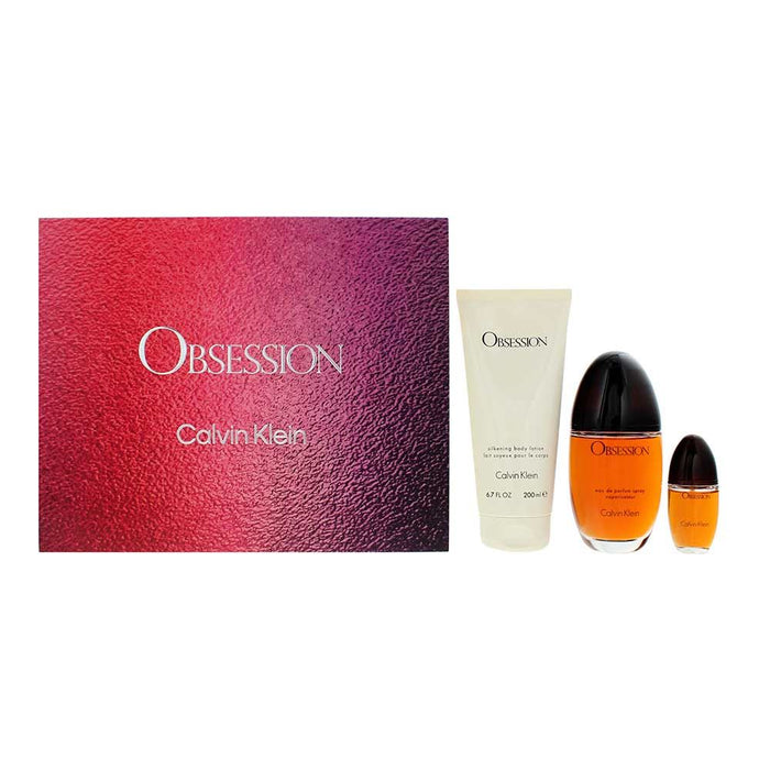 Calvin Klein Obsession For Women 3 Piece Gift Set For Women