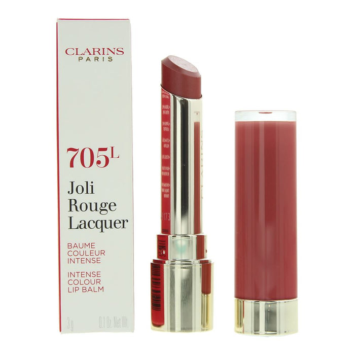 Clarins Joli Rouge Lacquer 705L Soft Berry Lipstick 3g For Women