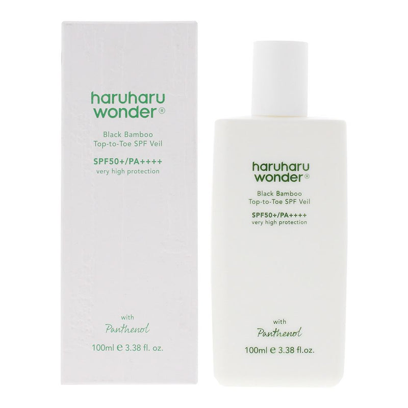Haruharu Wonder Black Bamboo Top To Toe Spf 50 Sunscreen 100ml For Women