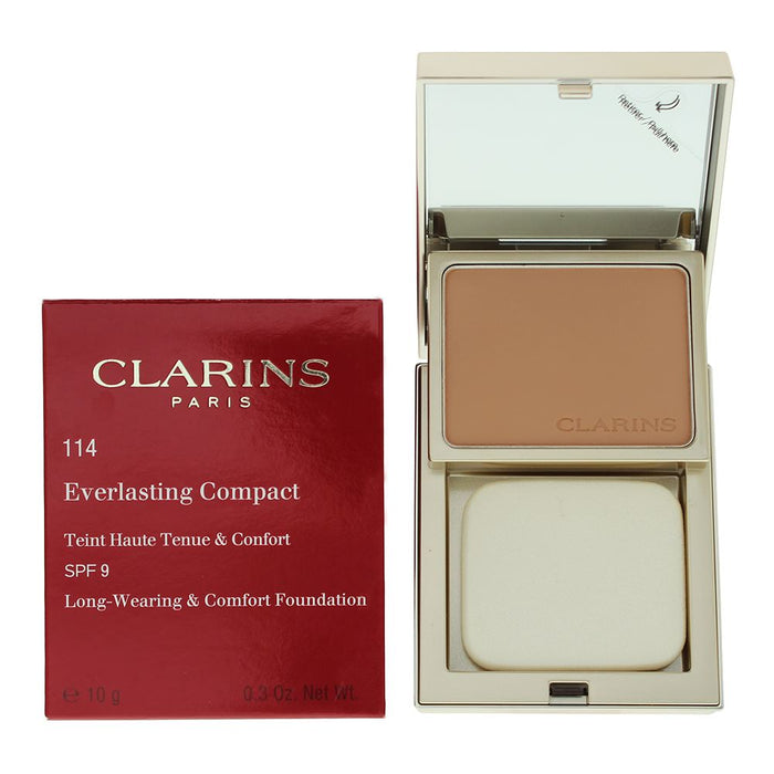 Clarins Everlasting Compact Foundation SPF 9 114 Cappuccino 10g For Women