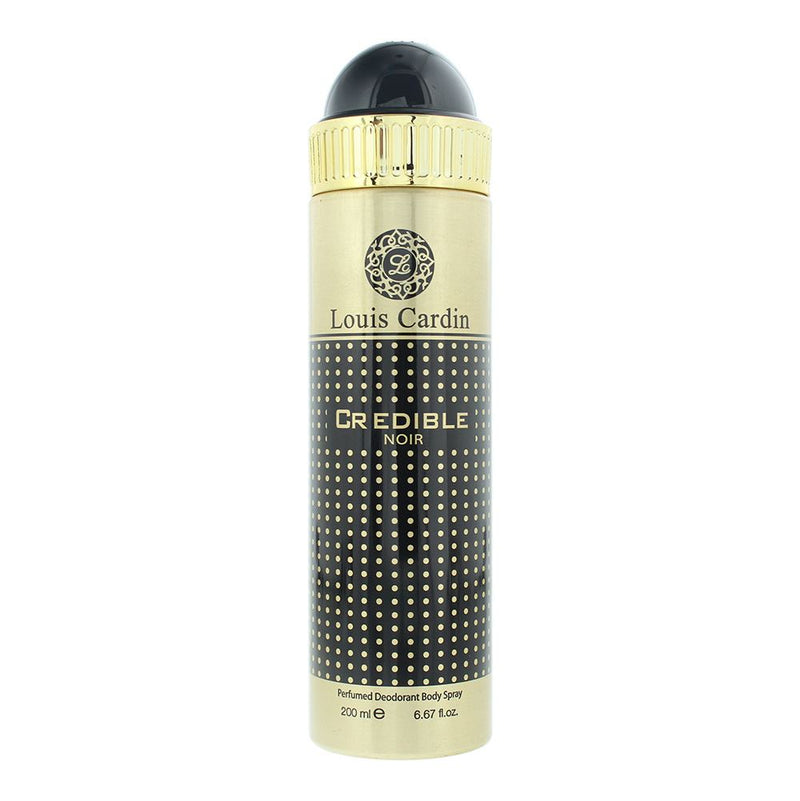 Louis Cardin Credible Noir Perfumed Deodorant Body Spray 200ml For Men