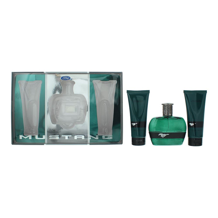 Mustang Green 3 Piece Gift Set For Him Men