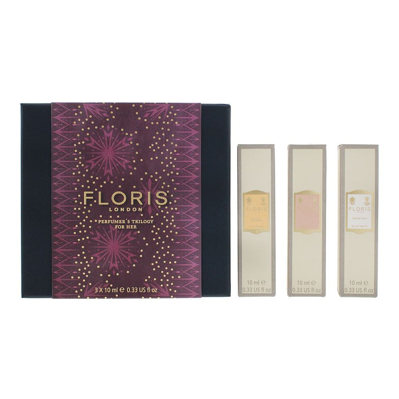 Floris 3 x 10ml Gift Set: Eau de Toilette-  White Rose- Lily - Bouquet For Women
