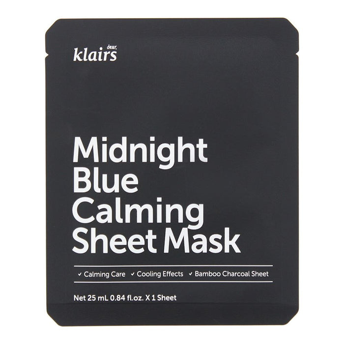 Dear, Klairs Midnight Blue Calming Sheet Mask 25ml For Women